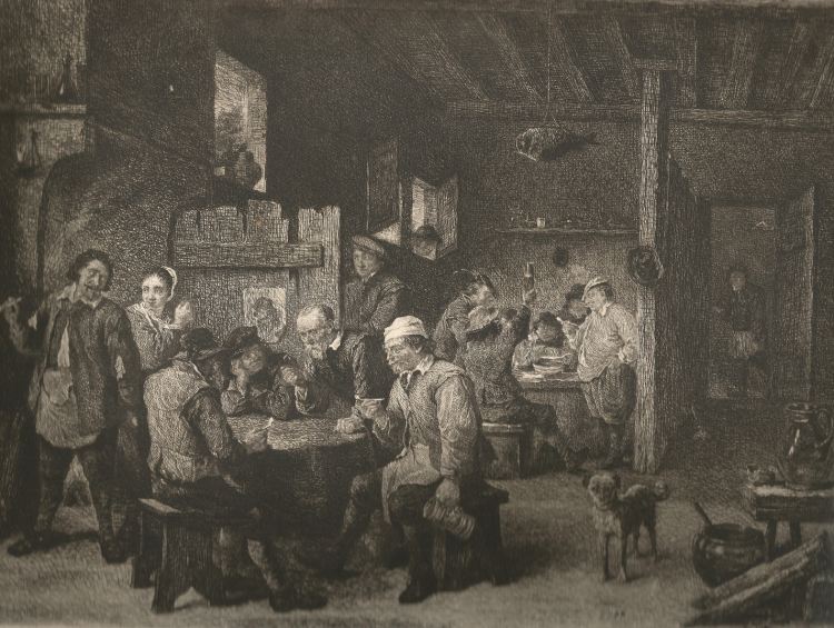 Cabaret du 18e siècle (collection A. Belmont). Cabaret du 18e siècle (collection A. Belmont).